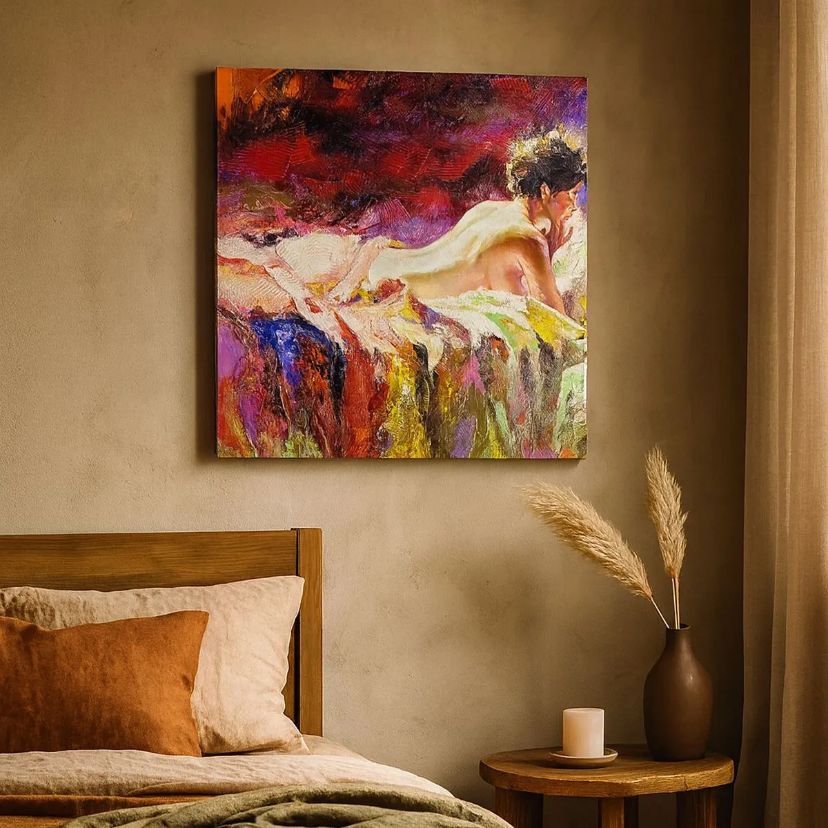 Lærredstryk - Billede på lærred - Eftertænksom Venus - 30x30 cm