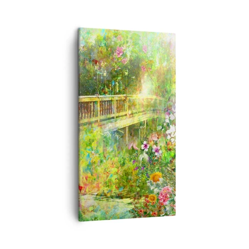 Lærredstryk - Billede på lærred - Bro af forårets suk - 45x80 cm