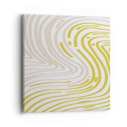 Lærredstryk - Billede på lærred - Komposition med et blidt sving - 40x40 cm