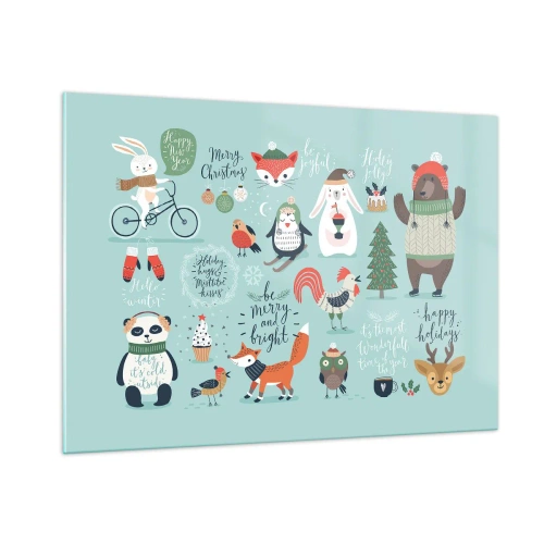 Billede på glas - Må det altid være jul allerede nu! - 100x70 cm