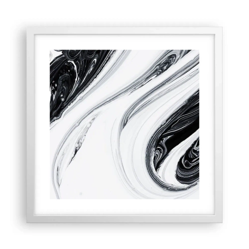 Plakat i hvid ramme - Kombination af modsætninger - 40x40 cm