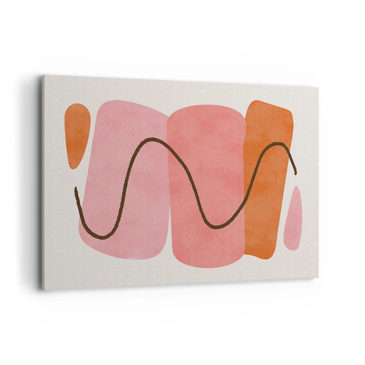 Lærredstryk - Billede på lærred - Formernes blide bevægelse - 120x80 cm