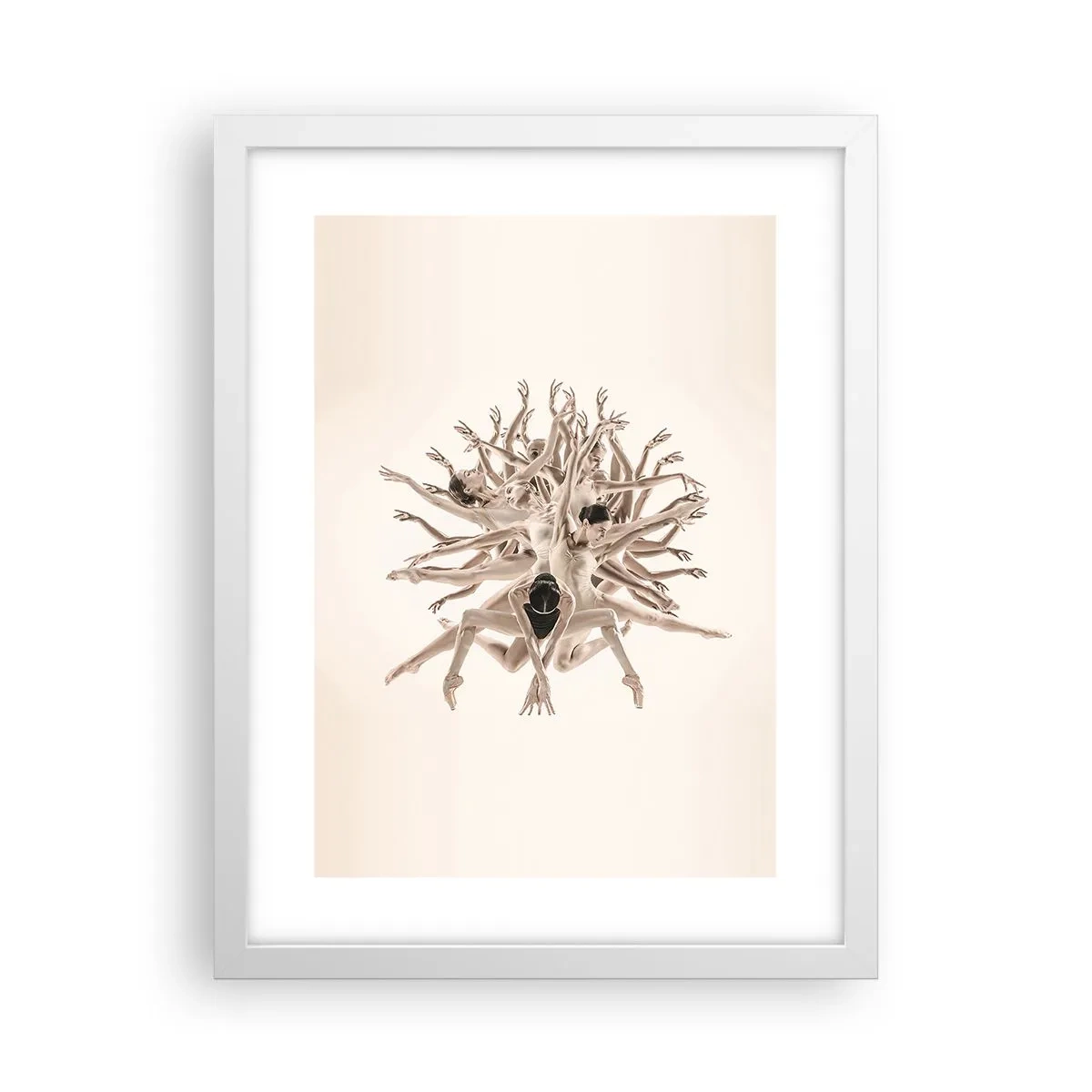 Plakat i hvid ramme - Blomstrende i dans - 30x40 cm