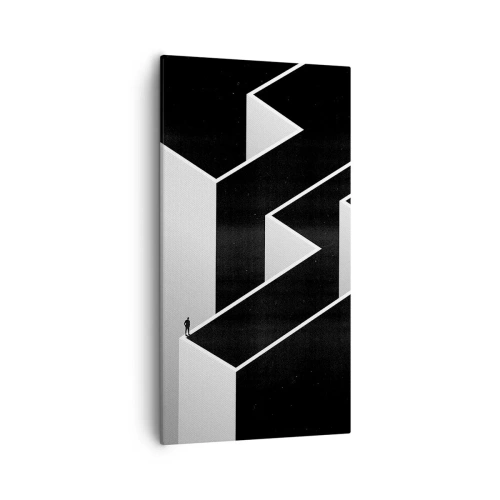 Lærredstryk - Billede på lærred - Ensomhed på toppen - 55x100 cm