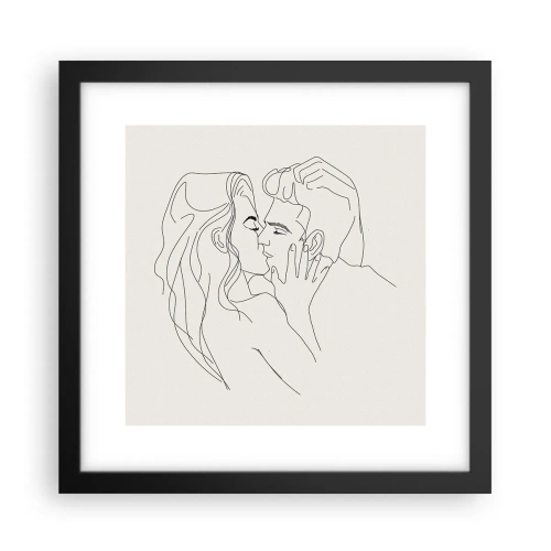 Plakat i sort ramme - Forviklet i følelser - 30x30 cm