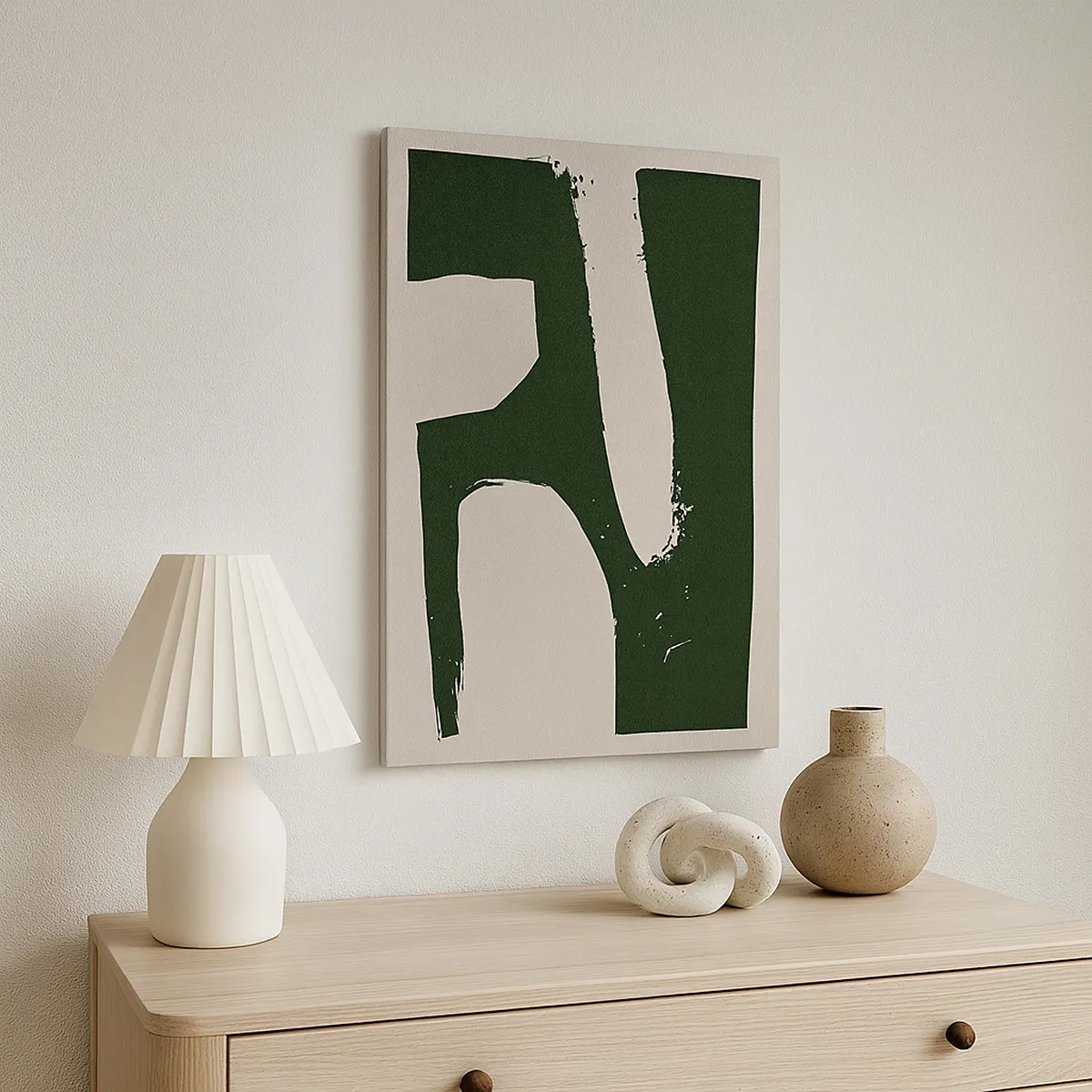 Lærredstryk - Billede på lærred - Bugter af hvidt - 50x70 cm