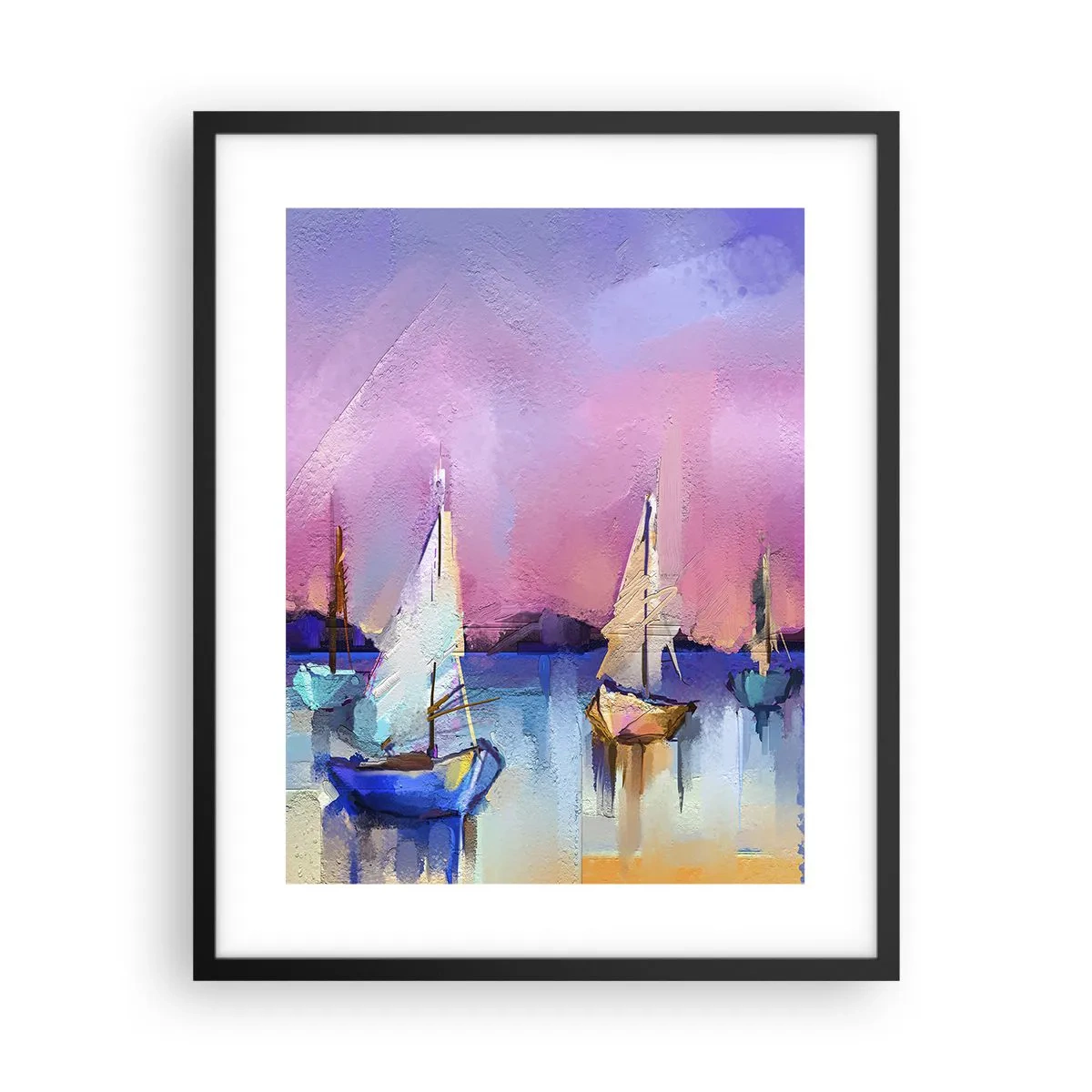 Plakat i sort ramme - Retning: brede farvande - 40x50 cm