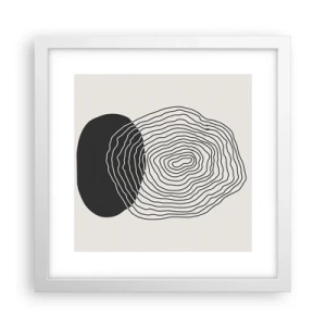 Plakat i hvid ramme - Varighed og vibration - 30x30 cm