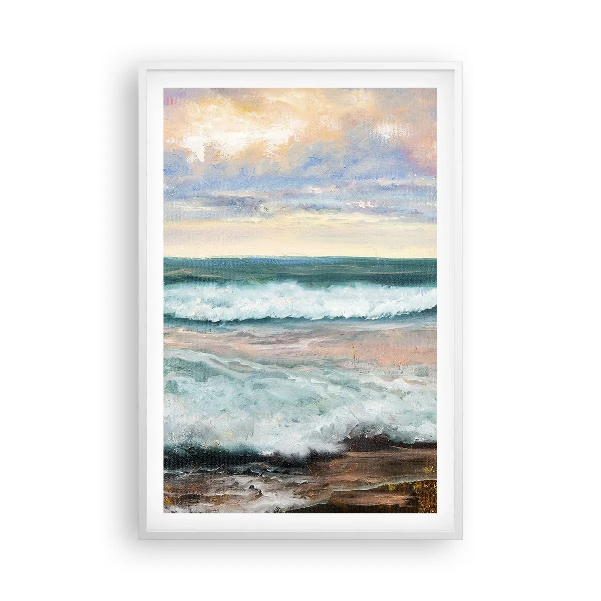 Plakat i hvid ramme - Her vil du glatte din sjæl - 61x91 cm