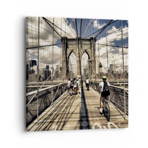 Lærredstryk - Billede på lærred - Lige til hjertet af byen - 30x30 cm