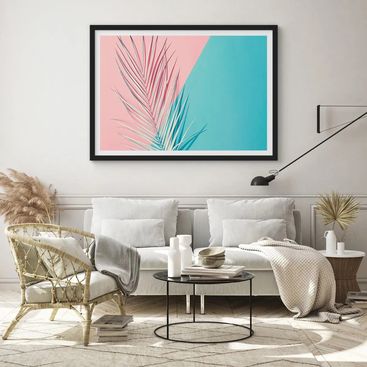 Plakat i sort ramme - Tropisk indtryk - 70x50 cm