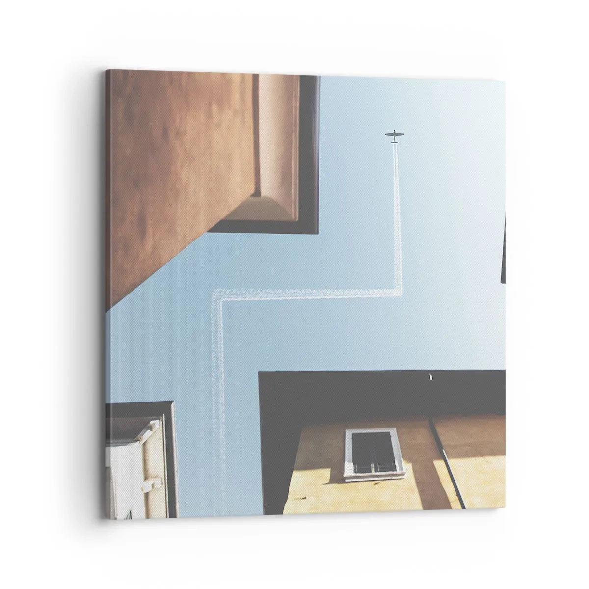 Lærredstryk - Billede på lærred - Over den urbane labyrint - 70x70 cm