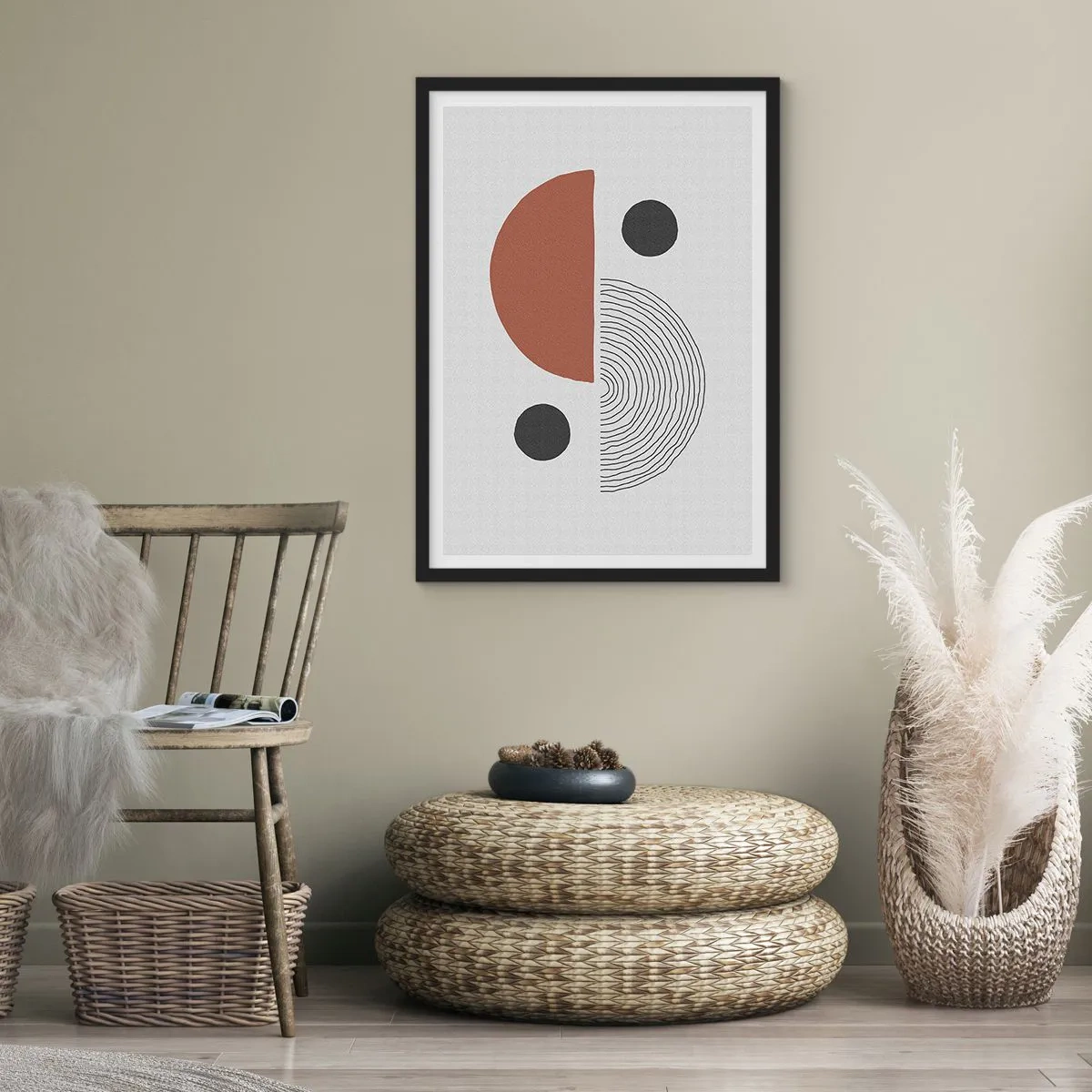 Plakat i sort ramme - Perfektion af hjulet - 40x50 cm