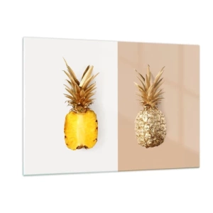 Billede på glas - Ananas til os - 120x80 cm