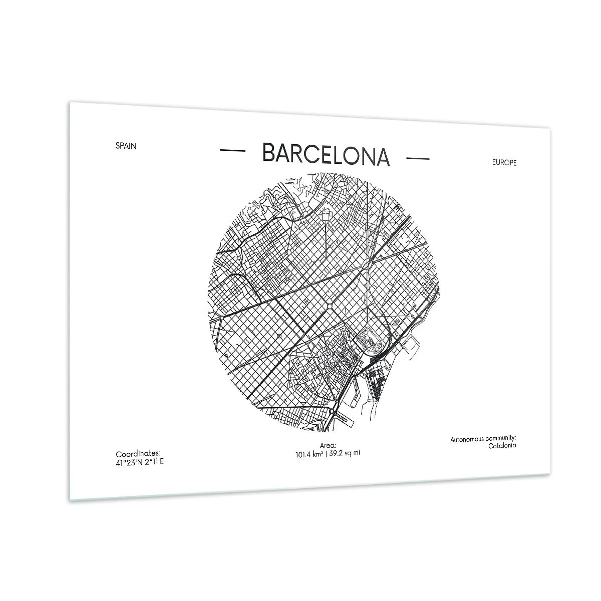 Billede på glas - Barcelonas anatomi - 100x70 cm