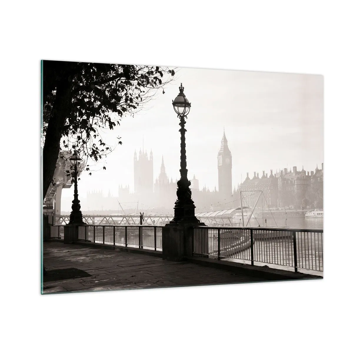 Billede på glas - London morgen - 100x70 cm