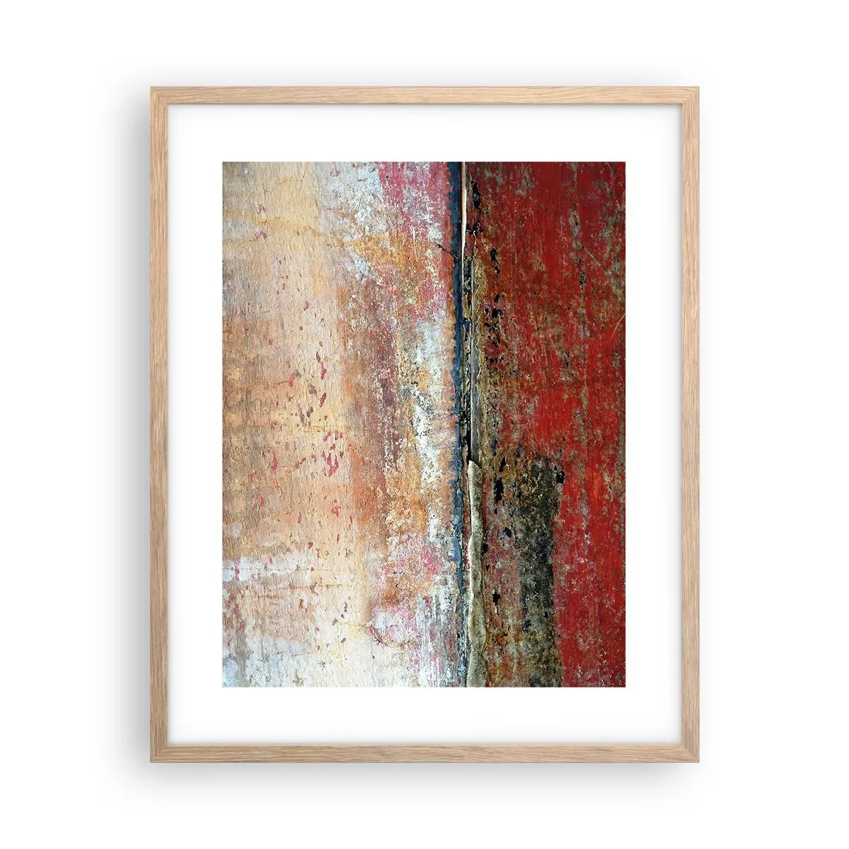 Plakat i ramme af lyst egetræ - Måske er det havet - 40x50 cm