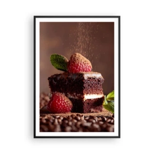Plakat i sort ramme - Livet er sødt - 70x100 cm