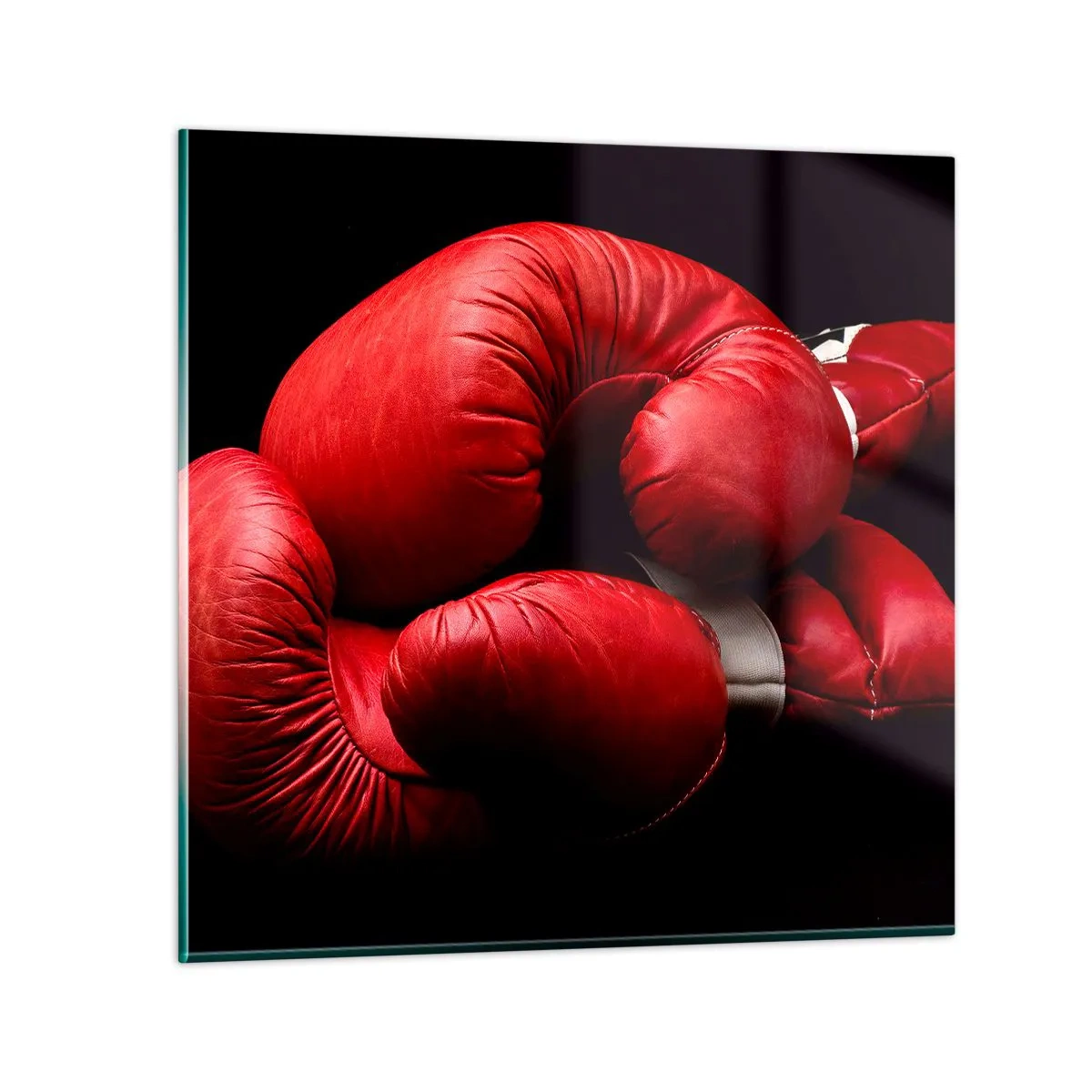 Billede på glas - Kampens spænding bag os - 70x70 cm