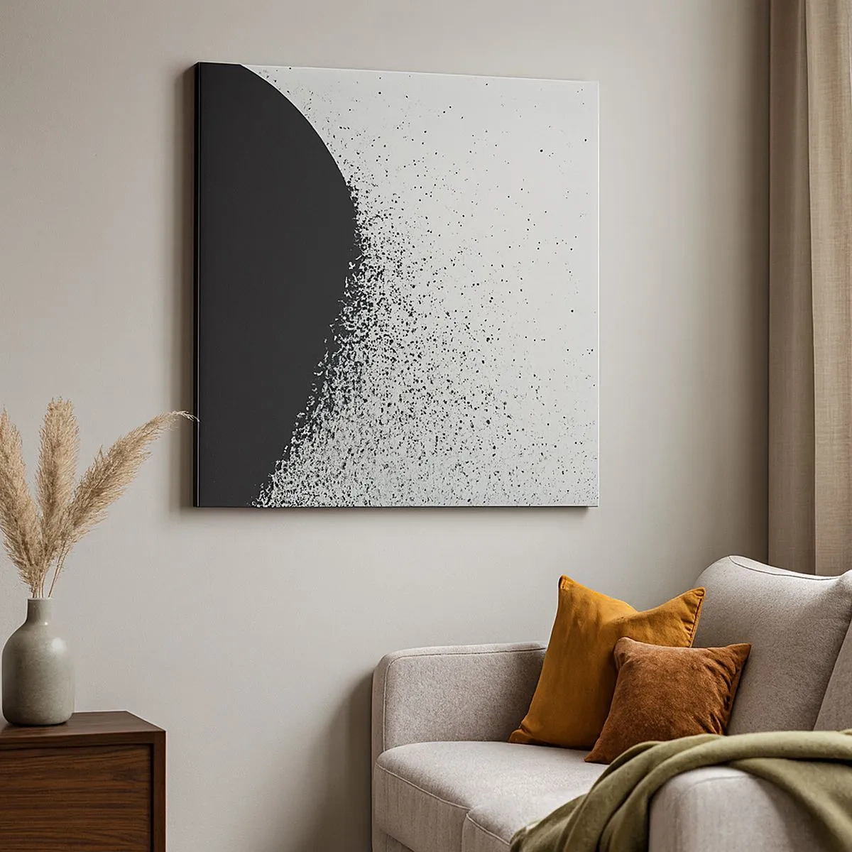 Lærredstryk - Billede på lærred - Partikelbevægelse - 30x30 cm