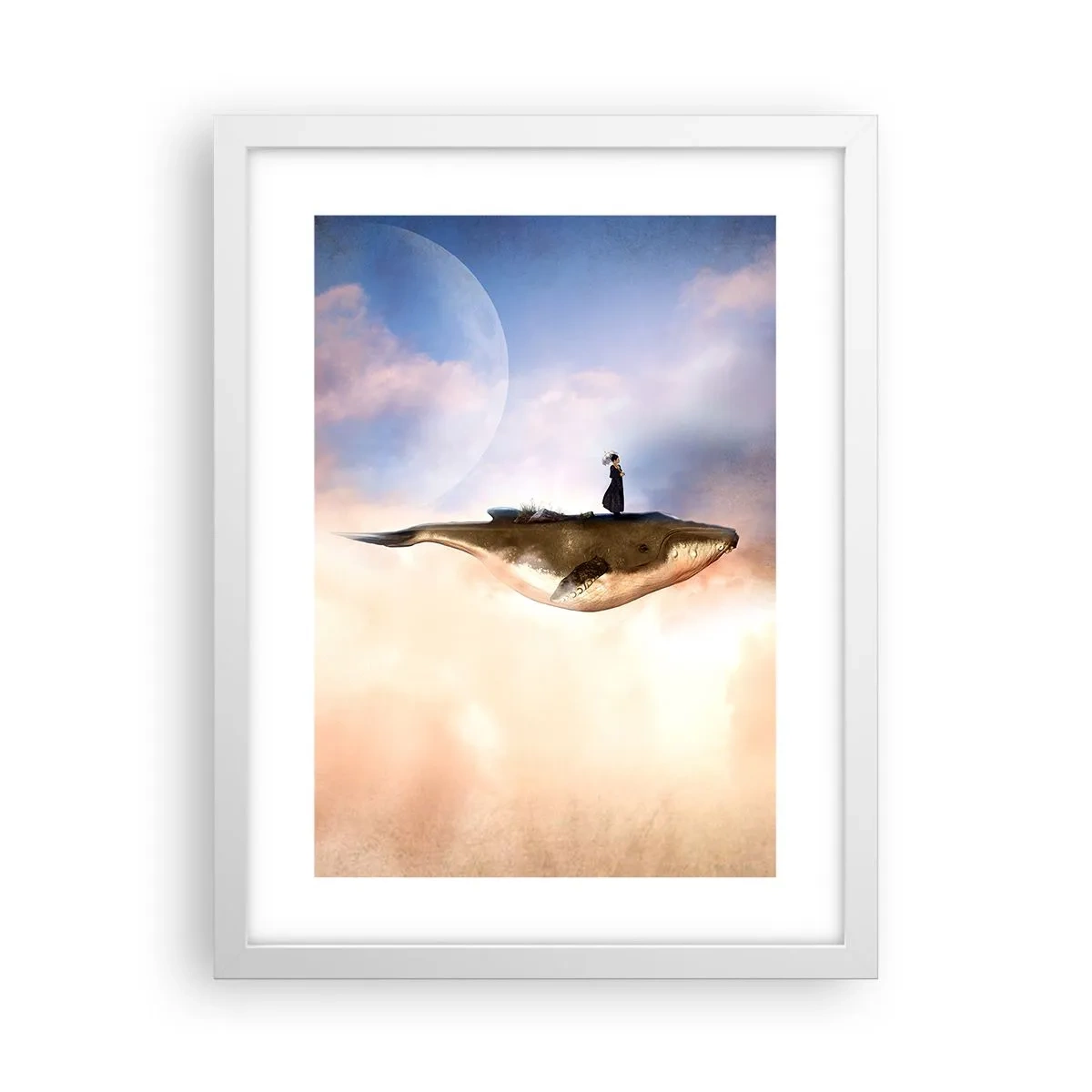 Plakat i hvid ramme - En surrealistisk rejse - 30x40 cm