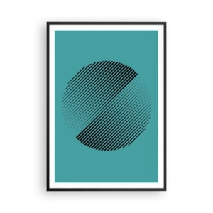 Plakat i sort ramme - Cirklen - en geometrisk variation - 70x100 cm