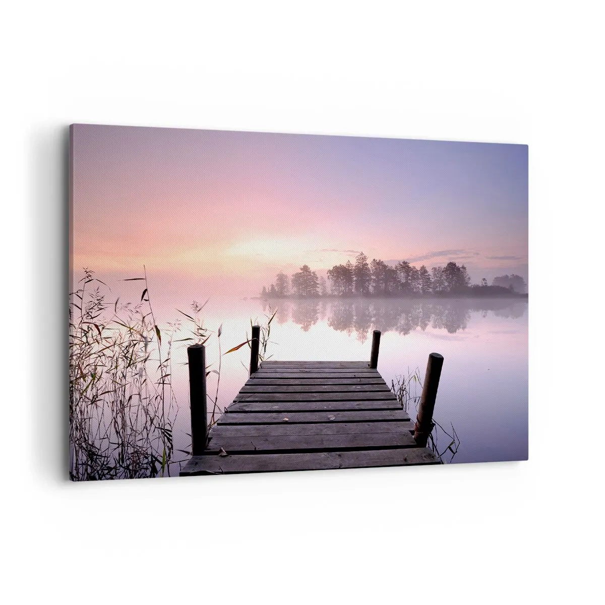 Lærredstryk - Billede på lærred - Ud af den lilla tåge... - 100x70 cm