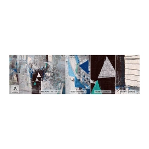 Fototapet Prøve Standard Eco - Overordnet rækkefølge af trekanter - Abstraktion, Stykke, Moderne mønster - 100x30 cm