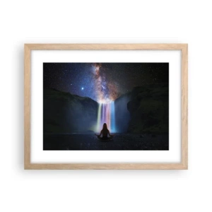 Plakat i ramme af lyst egetræ - Absolut harmoni - 40x30 cm