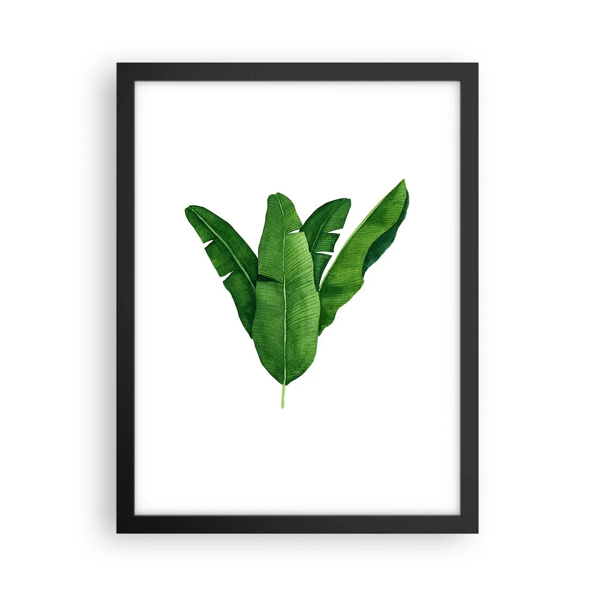 Plakat i sort ramme - Grøn symmetri - 30x40 cm