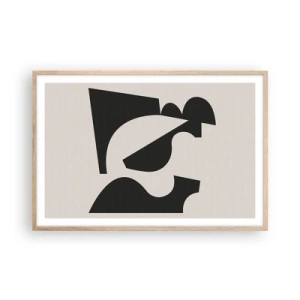 Plakat i ramme af lyst egetræ - Sammensæt din egen - 91x61 cm