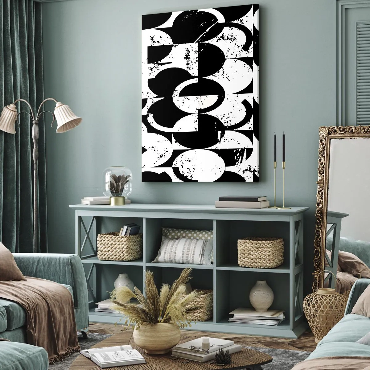 Lærredstryk - Billede på lærred - Hvid er hvid og sort er sort - 50x70 cm