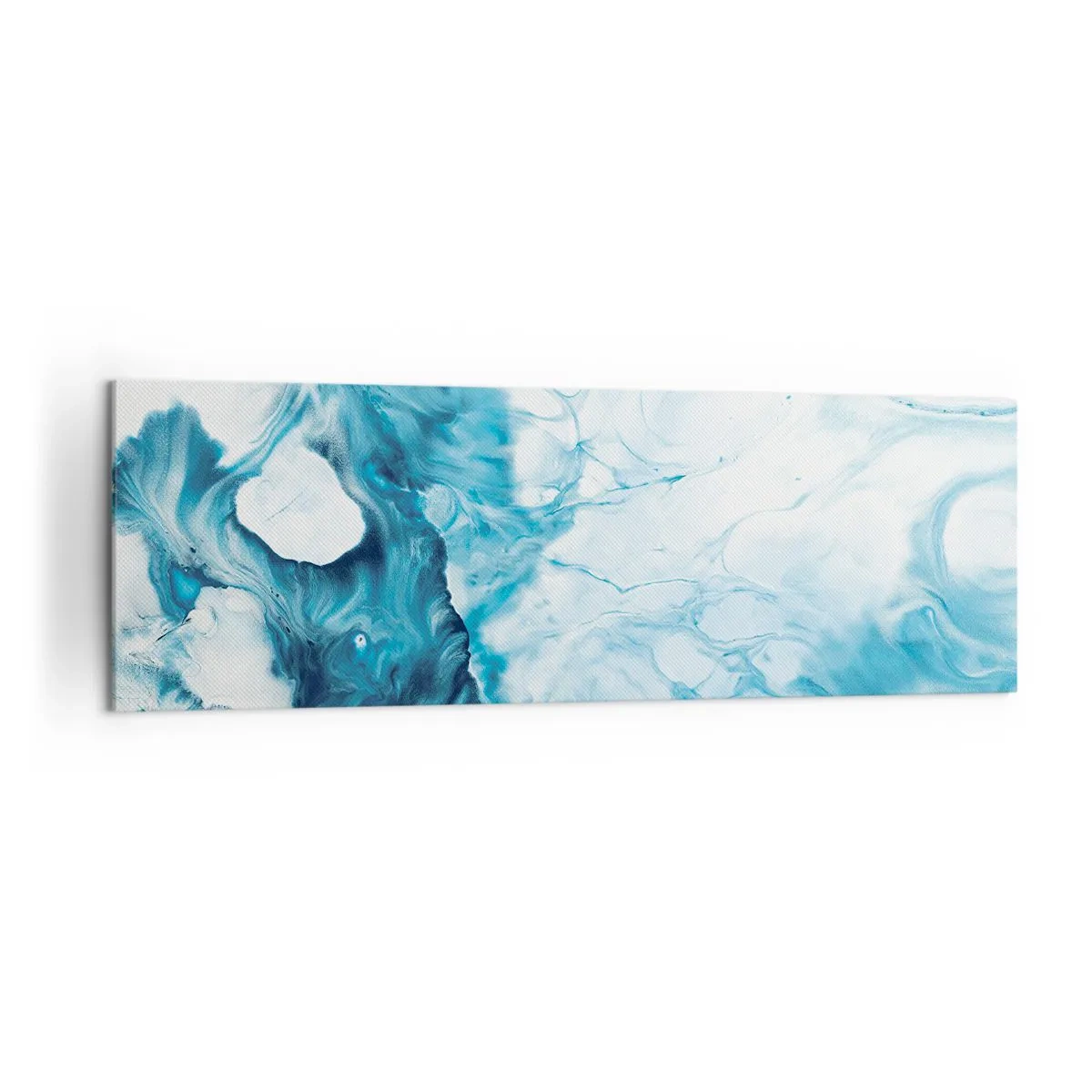 Lærredstryk - Billede på lærred - Blå koncert - 160x50 cm