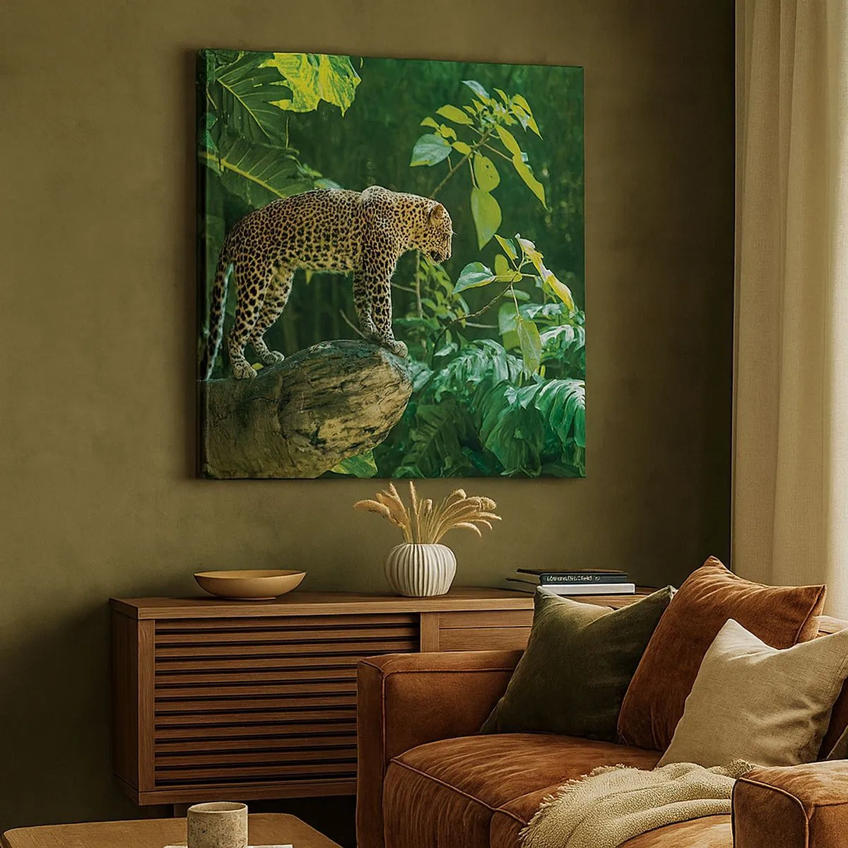 Lærredstryk - Billede på lærred - Til jagt? - 30x30 cm