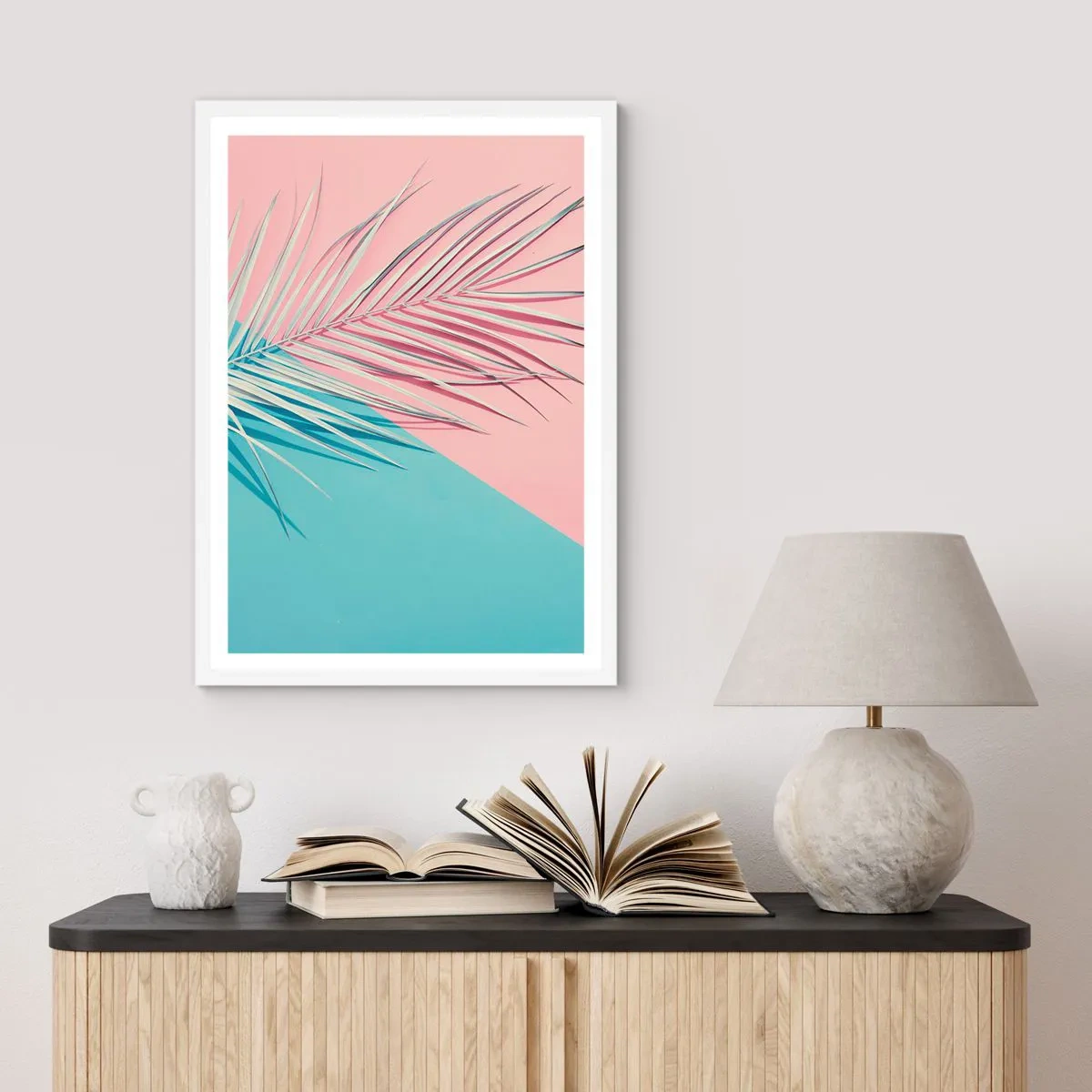 Plakat i hvid ramme - Tropisk indtryk - 40x50 cm