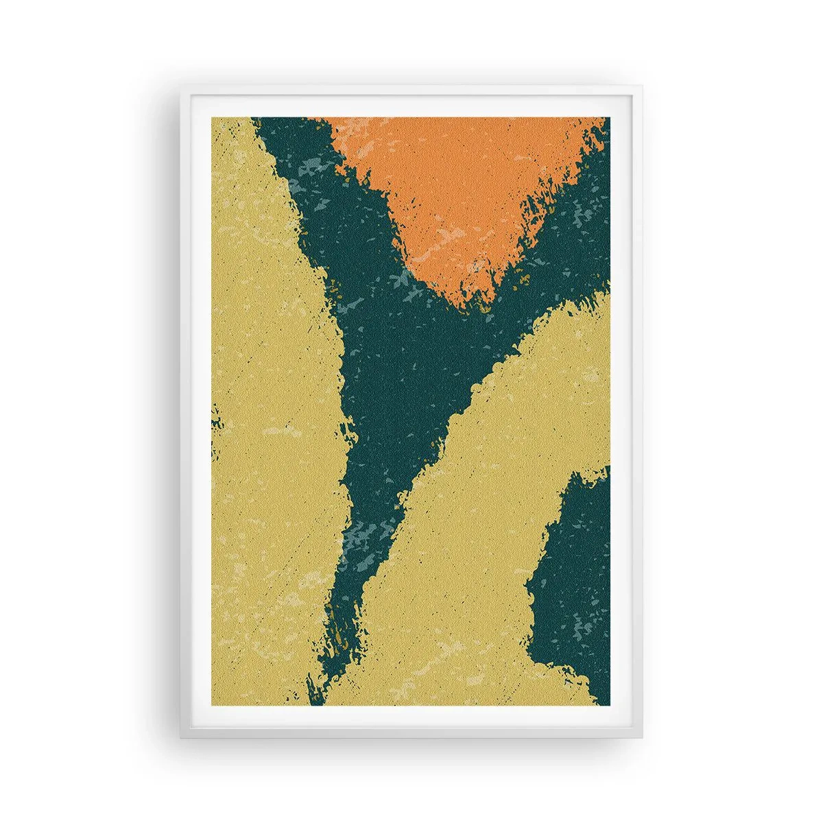 Plakat i hvid ramme - Abstraktion - i slowmotion - 70x100 cm