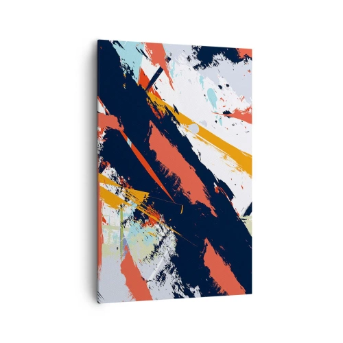Lærredstryk - Billede på lærred - Dynamisk sammensætning - 80x120 cm