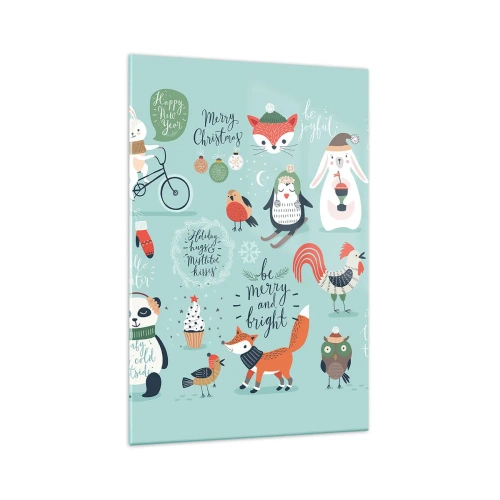 Billede på glas - Må det altid være jul allerede nu! - 70x100 cm