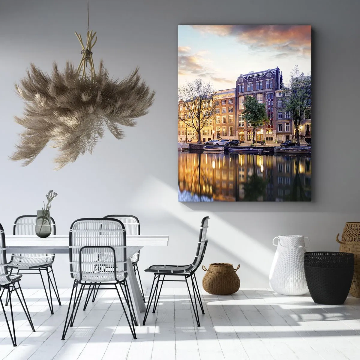 Lærredstryk - Billede på lærred - Tilbageholdende og rolig hollandsk skønhed - 50x70 cm