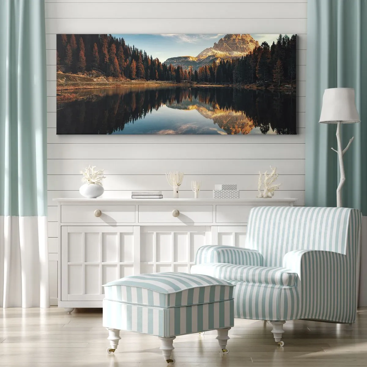 Lærredstryk - Billede på lærred - Dobbelt landskab - 90x30 cm