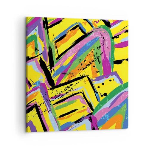 Lærredstryk - Billede på lærred - Han råber af glæde - 50x50 cm