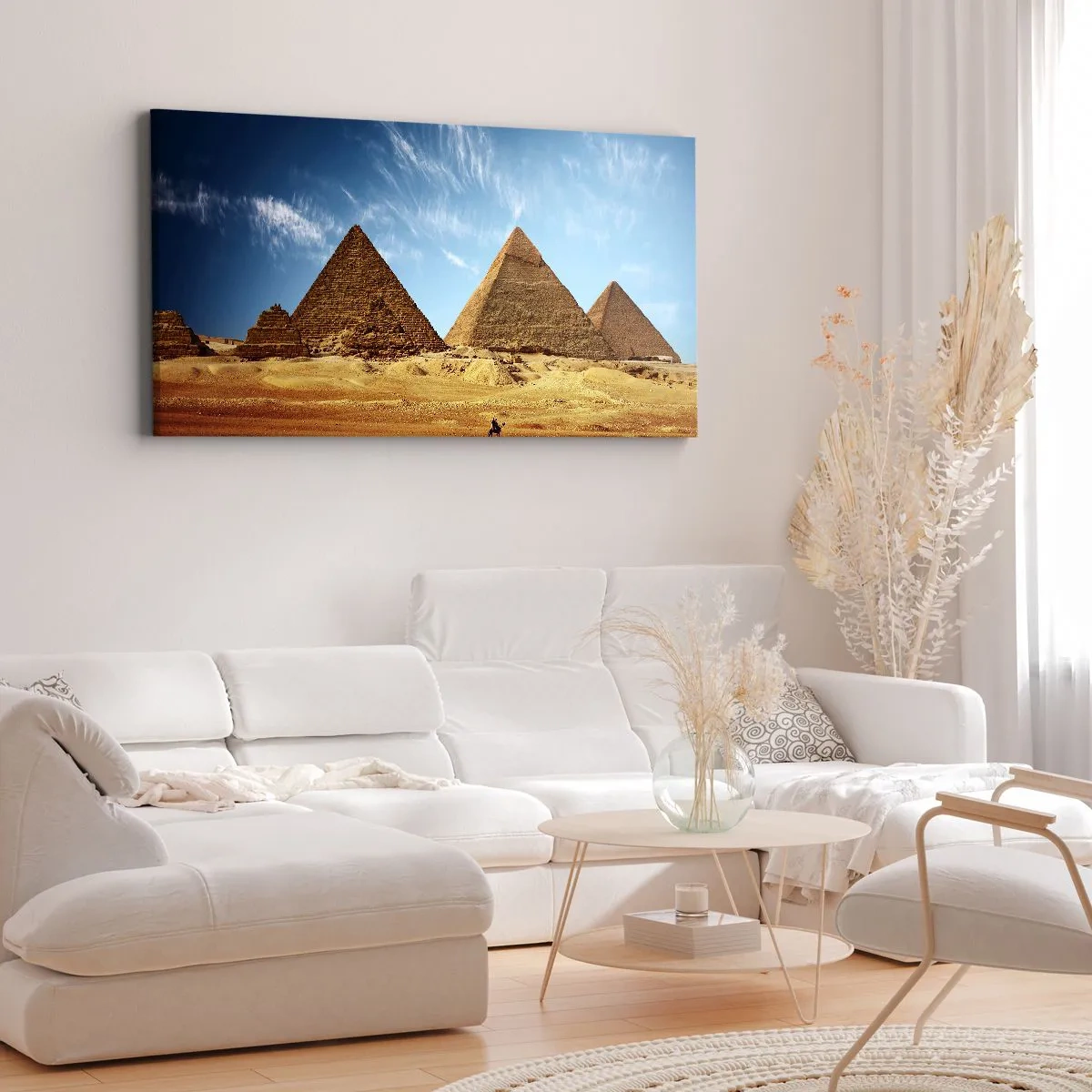 Lærredstryk - Billede på lærred - 40 århundreder ser på jer - 160x50 cm