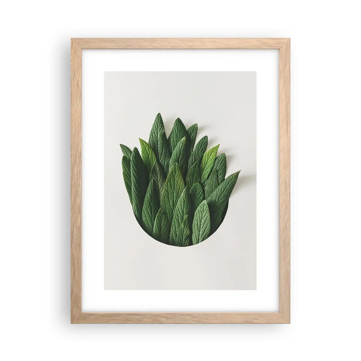 Plakat i ramme af lyst egetræ - Uhæmmet nysgerrighed - 30x40 cm