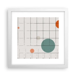 Plakat i hvid ramme - Fanget i en fælde. Os eller dem? - 30x30 cm