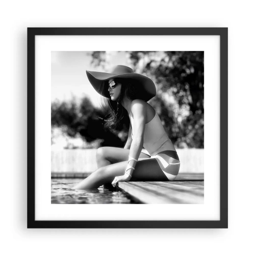 Plakat i sort ramme - Sommerdrøm - 40x40 cm