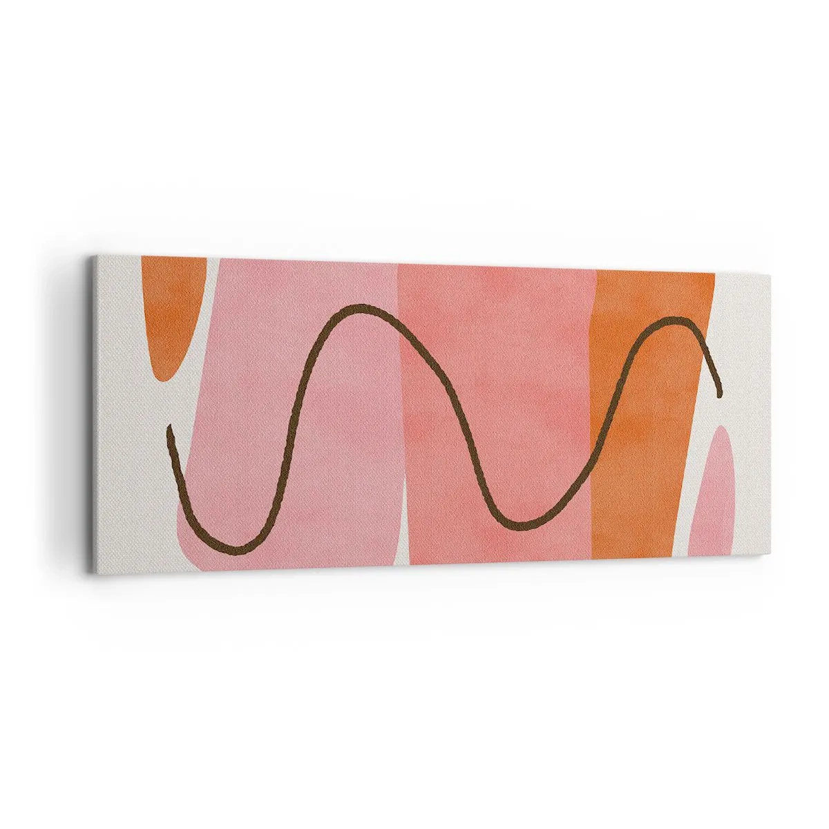 Lærredstryk - Billede på lærred - Formernes blide bevægelse - 120x50 cm