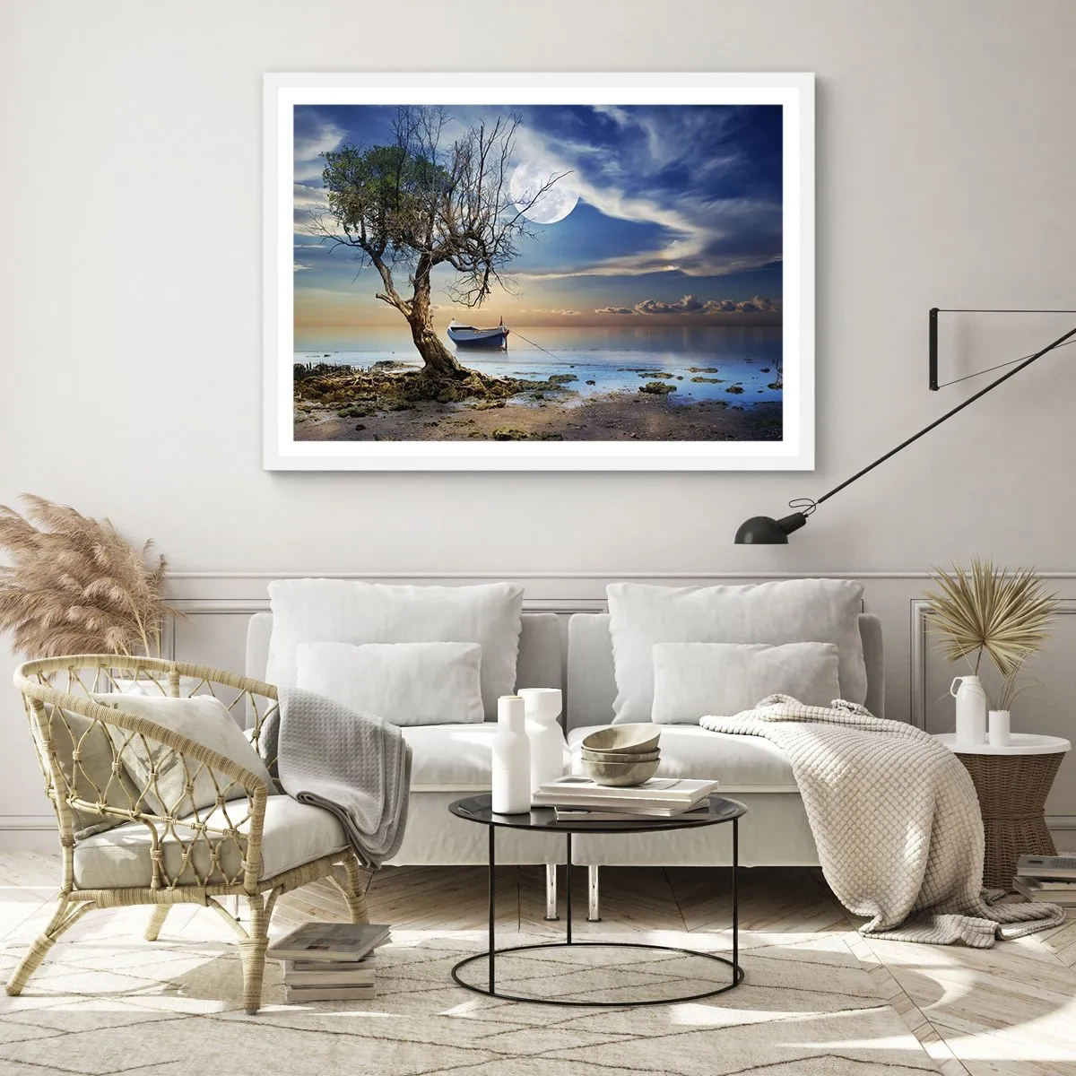 Plakat i hvid ramme - Er dette enden eller begyndelsen? - 70x50 cm