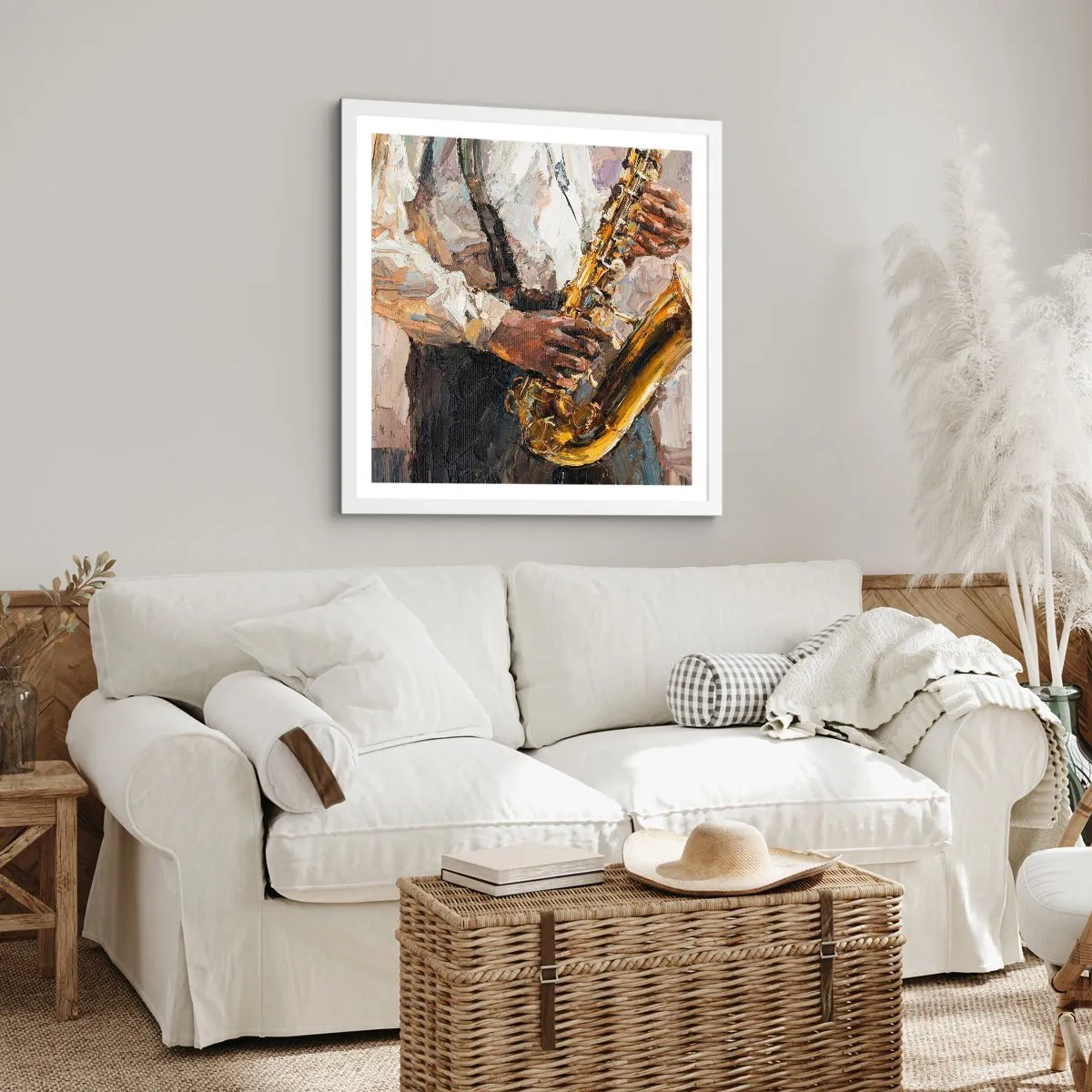 Plakat i hvid ramme - Tid til at gå solo - 30x30 cm