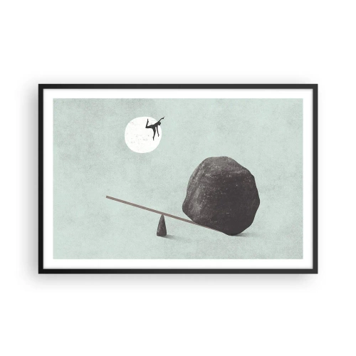 Plakat i sort ramme - En drøm går i opfyldelse - 91x61 cm