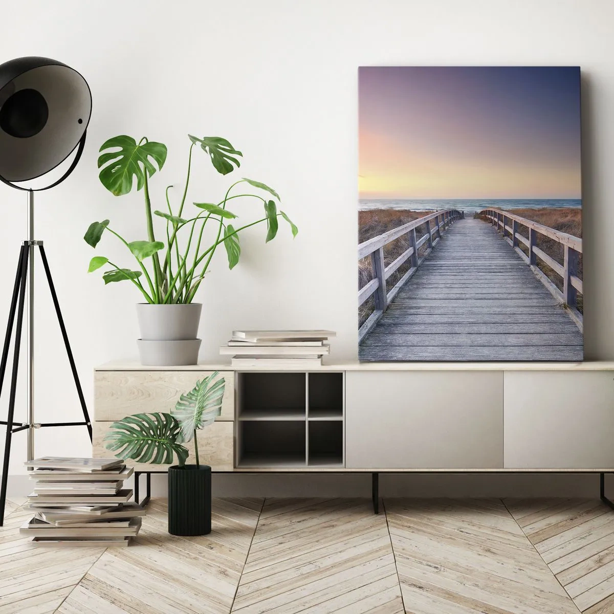 Lærredstryk - Billede på lærred - Baltisk aften aura - 50x70 cm